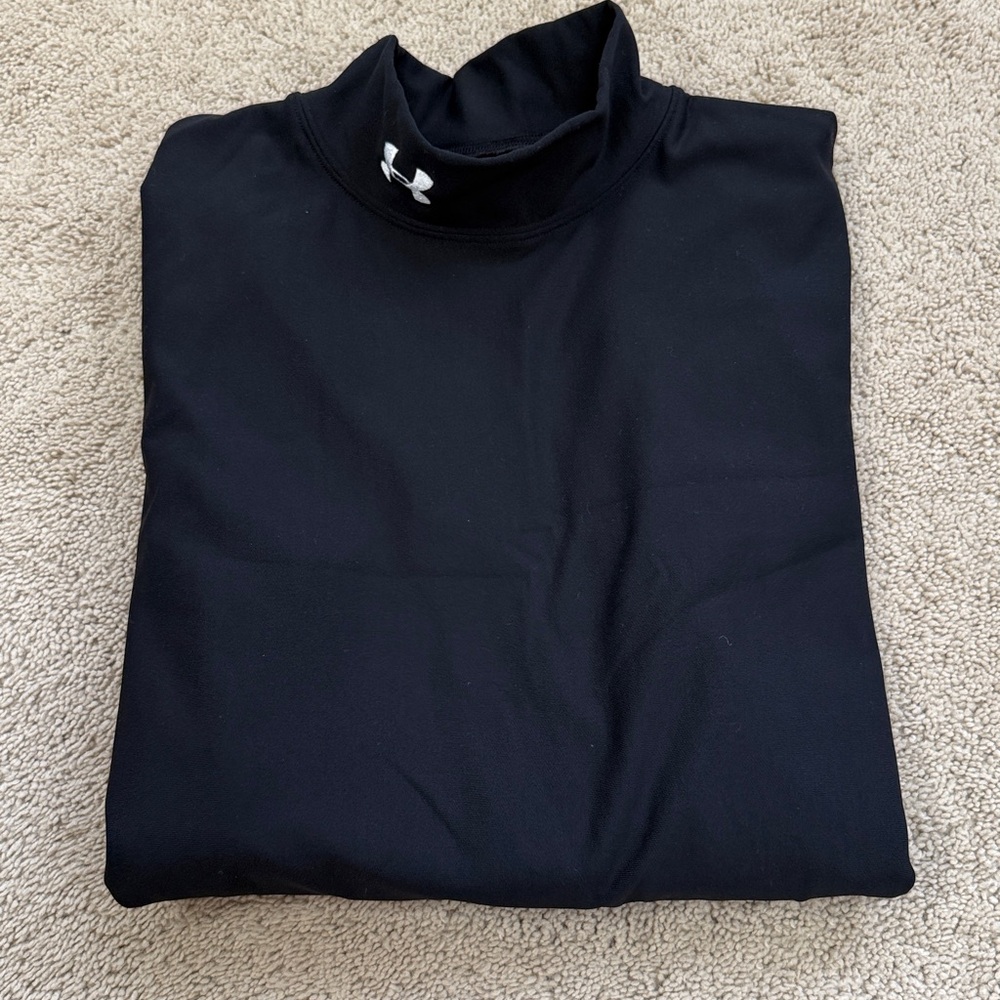 Under Armour Black Mock Neck Performance Top